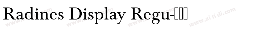 Radines Display Regu字体转换
